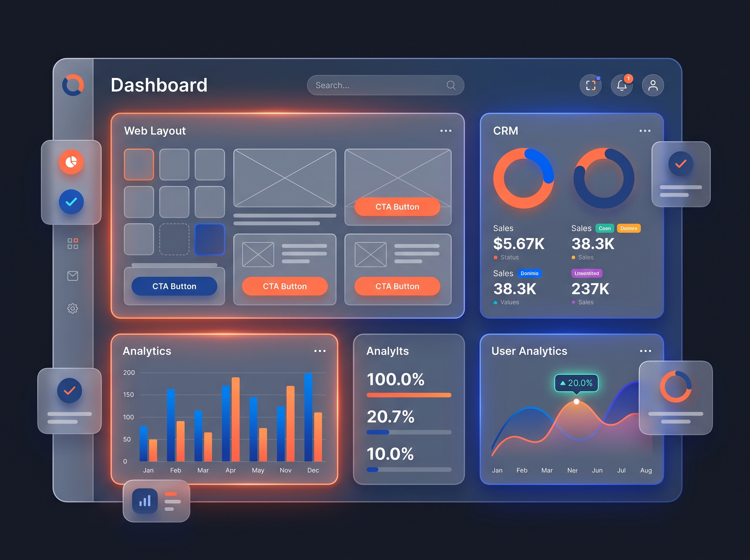Opciones Web Dashboard & CRM